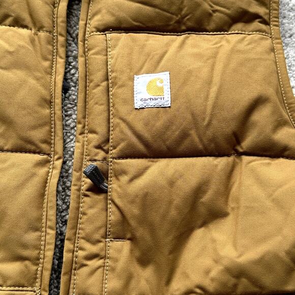 Carhartt Women Size 4-6 Montana Reversible Relaxed Fit Insulated Vest Oak Brown - Picture 5 of 10